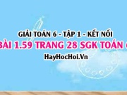 Bài 1.59 SGK Toán 6 tập 1 Kết nối tri thức